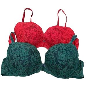 Victoria's Secret-Dream Angels-Lace Push-Up Bra-Bundle! 38C